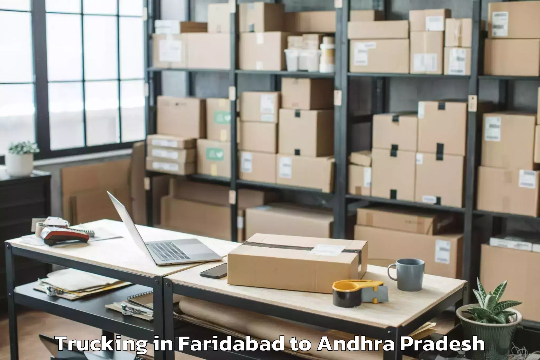 Book Faridabad to Amadalavalasa Trucking Online